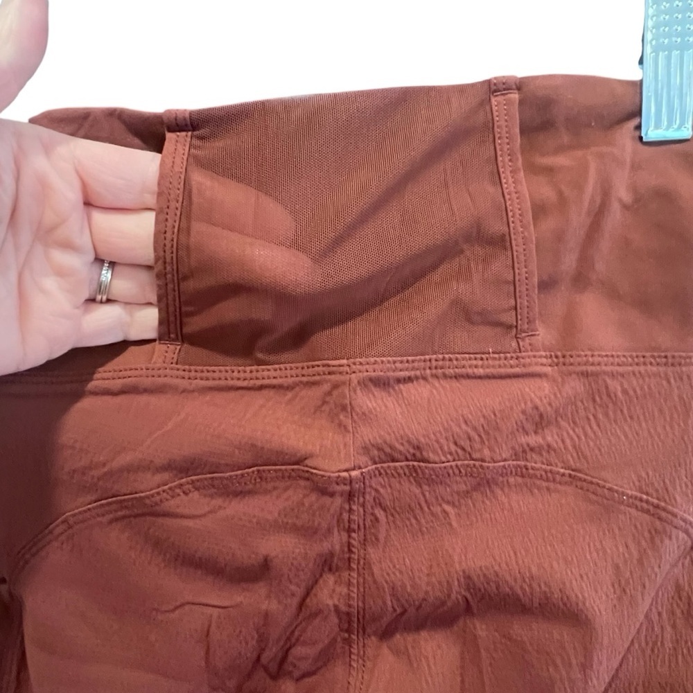 ATHLETA Trekkie Hybrid Crop Tight Pants High Rise Leggings Cognac Brown Size 4 - Picture 6 of 16